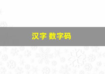 汉字 数字码